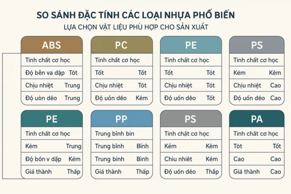 So sánh các loại nhựa