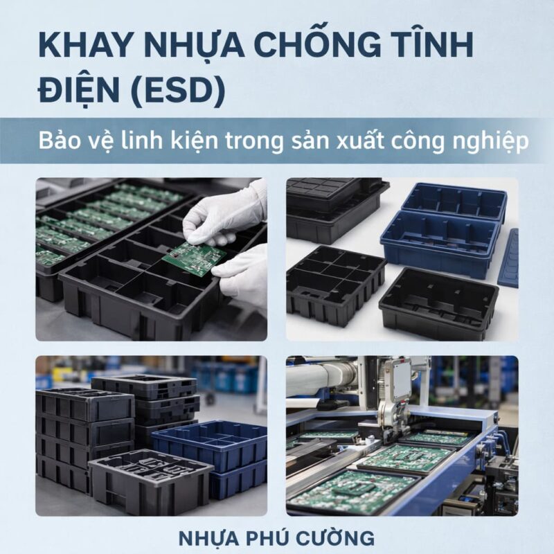 Khay nhựa chống tĩnh điện ESD