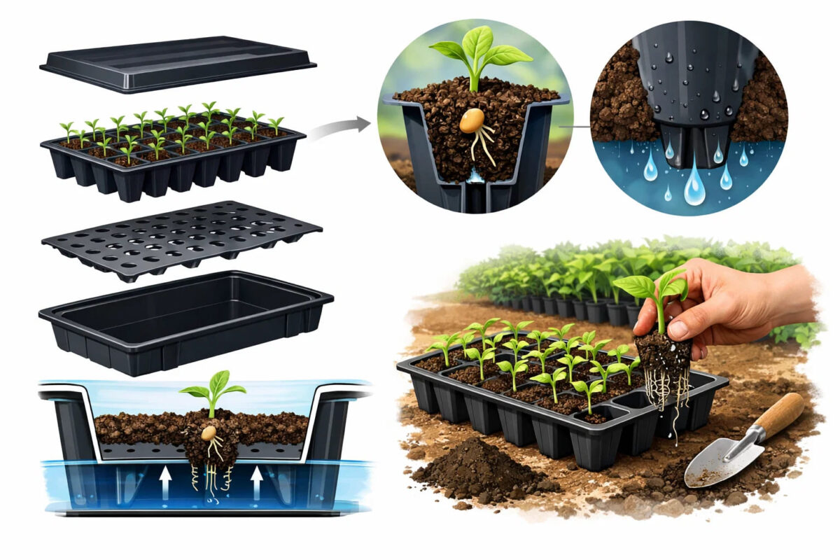 Cấu tạo khay nhựa trồng cây