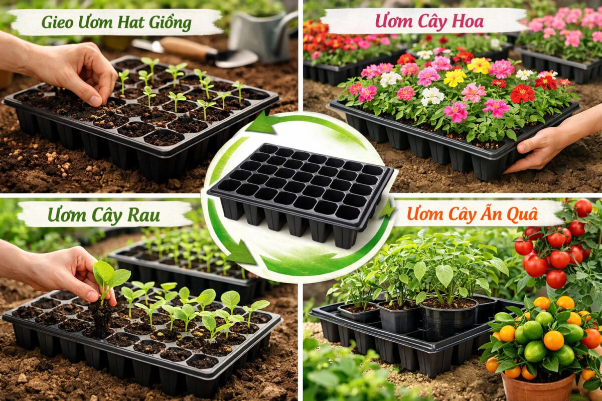 Ứng dụng khay ươm cây giống